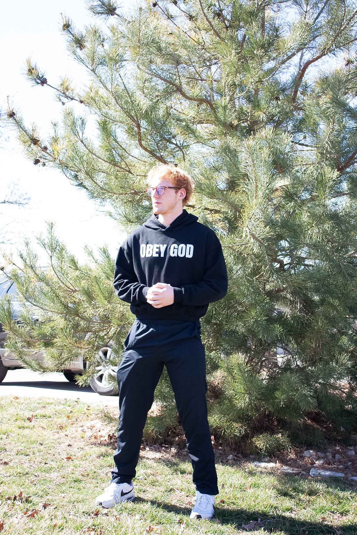 OBEY GOD Boxy Hoodie
