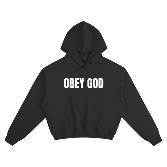 OBEY GOD Boxy Hoodie